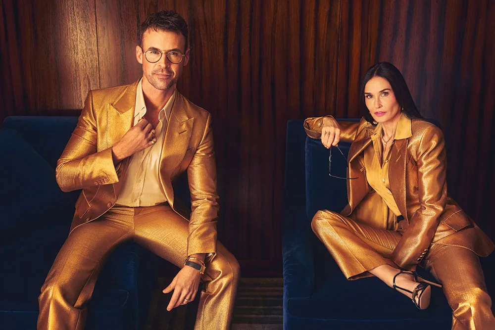 Brad Goreski and Demi Moore, photographed by Austin Hargrave, for the Hollywood Reporter